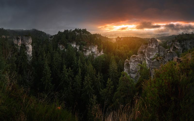 landscape,sunrise,rock, Sunrise on Hrubá Skálaphoto preview