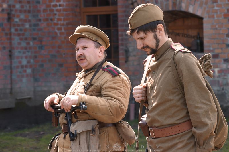 Старшина, армия, СССР, 1945, солдат, реконструкция, Штурм, Кёнигсберг, Форт, 11,  Дёнхофф, Россия, Калининград, Германия, Восточная Пруссия, 18 апреля, 2021, история, празнование, представление, армия, вторая мировая война,одежда «Старшина»photo preview