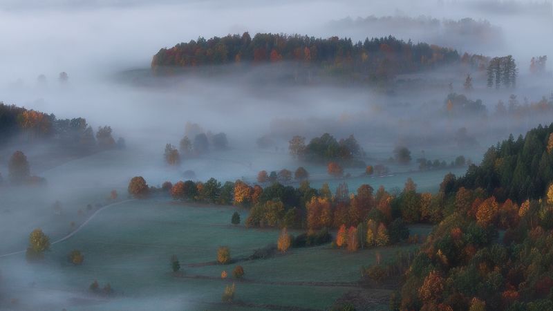 landscape,autumn,mountains,canon Autumn Blue Mist...photo preview