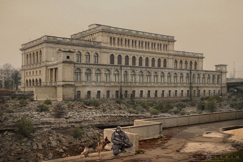 калининград, преголь, русло, засуха, апокалипсис, россия, балтика, солдат, собака,  армагедон, фантастика, музей, преголь, будущее «КОМИИ»photo preview