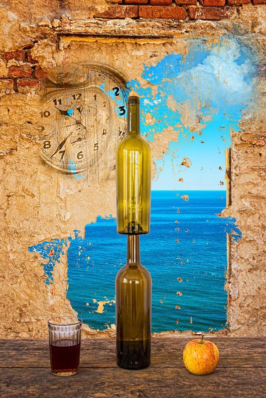 collage, color, colors, concept, conceptual, digital, digital art, enigma, fantasy, photo collage, photography, still life, surreal, surrealism, time, Poetic Enigmaphoto preview