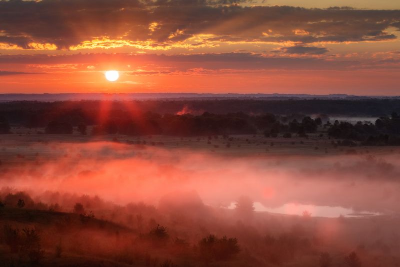 пейзаж, день Красная заряphoto preview
