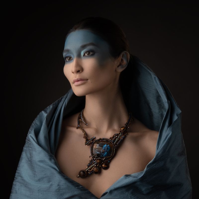 diva, портрет, украшение, синий, азиатка, плавалагуна, plavalaguna Divaphoto preview