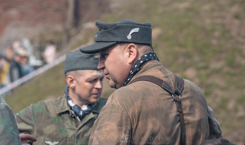 офицер, 1945, Военно-историческая, реконструкция, Штурм, Кёнигсберг, Форт, 11,  Дёнхофф, Россия, Калининград, Германия, Восточная Пруссия, 18 апреля, 2021, история, представление, армия, вторая мировая война,одежда, officer, 1945, Military-historical, rec «Halstuch»photo preview