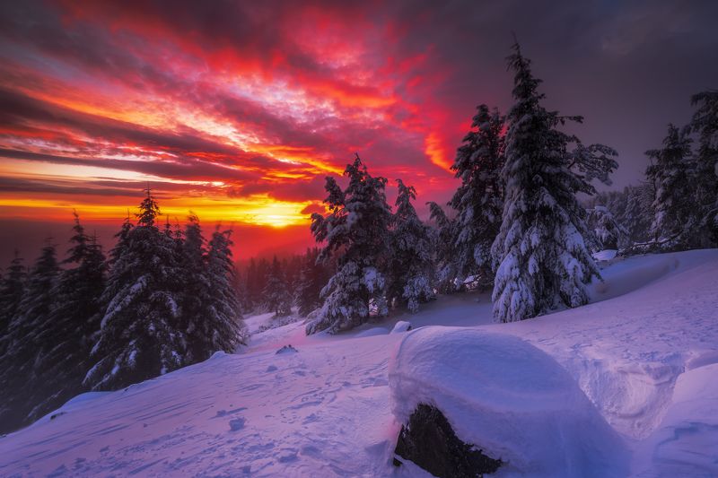 landscape;sunrise Stormy sunrisephoto preview