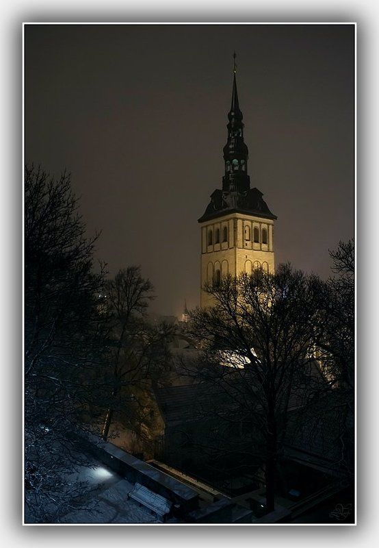 таллинн, ночь, снег Ночной Таллиннphoto preview