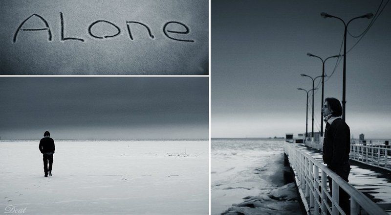 мужчина, лед, отношения, размышления, холод, зима, причал, залив .... фото превью