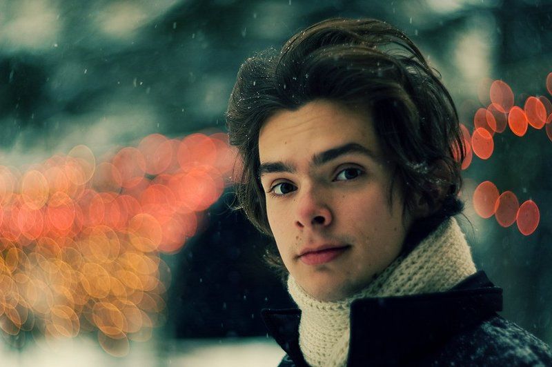 боке, автопортрет, снег, гирлянда, гелиос40 in love bokehphoto preview