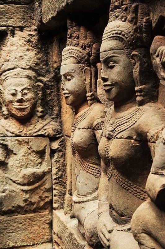 leper king terrace, фото, камбоджа, кхмеры, буддизм Leper King terracephoto preview