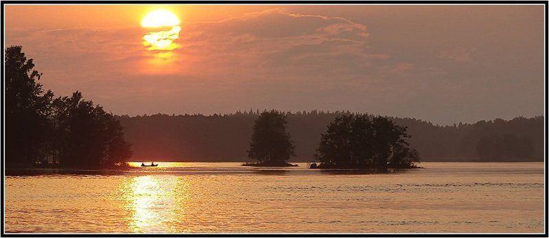 природа, рыбалка, пейзаж, закат, река, вуокса На вечерней зорькеphoto preview