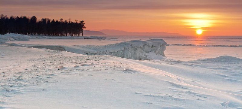 бурятия, байкал, турка, зима, снег, лед, закат * * *photo preview