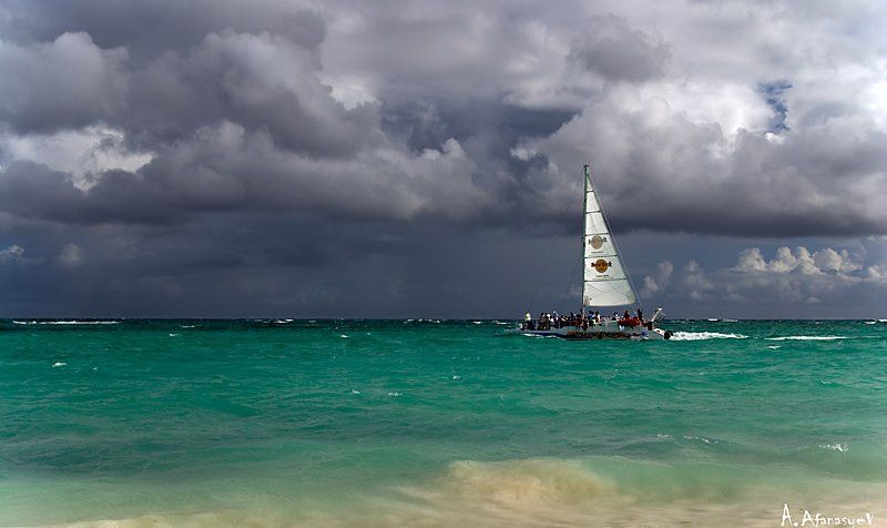 republica,dominicana,атлантика,море,парус,яхта,шторм,дождь photo preview