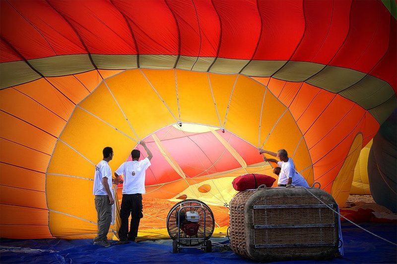 шар, воздушный, фестиваль, тимна, негев, израиль Наполняющие шар.photo preview