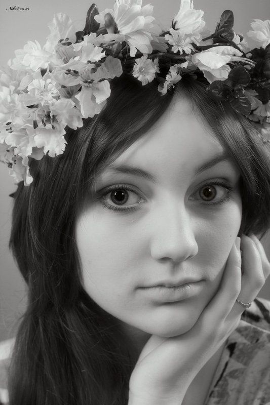 девушка, венок, глаза ***photo preview