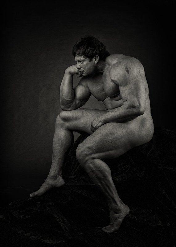 Black and white, Bodybuilding, Couple, Musdles the Abduction of Europephoto preview