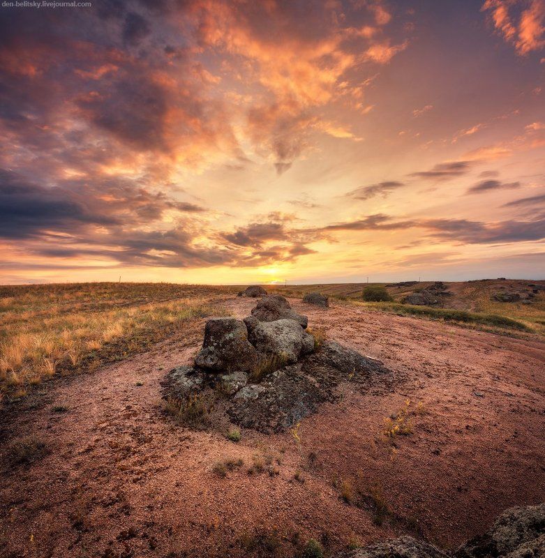 Закат в степиphoto preview