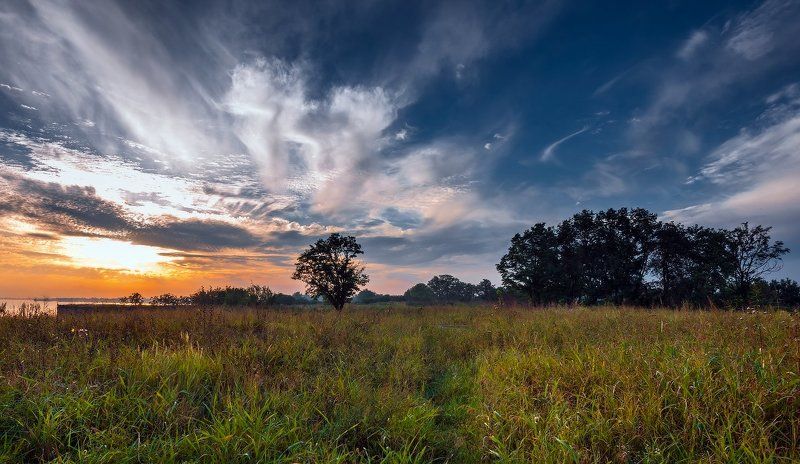 Закат за огородомphoto preview