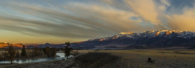 Алтай, Восход, Горный алтай, Горы, Курай, Небо, Осень, Панорама, Пейзаж, Природа, Путешествие, Рассвет, Степь, Туризм, Утро, Чуя Курайphoto preview