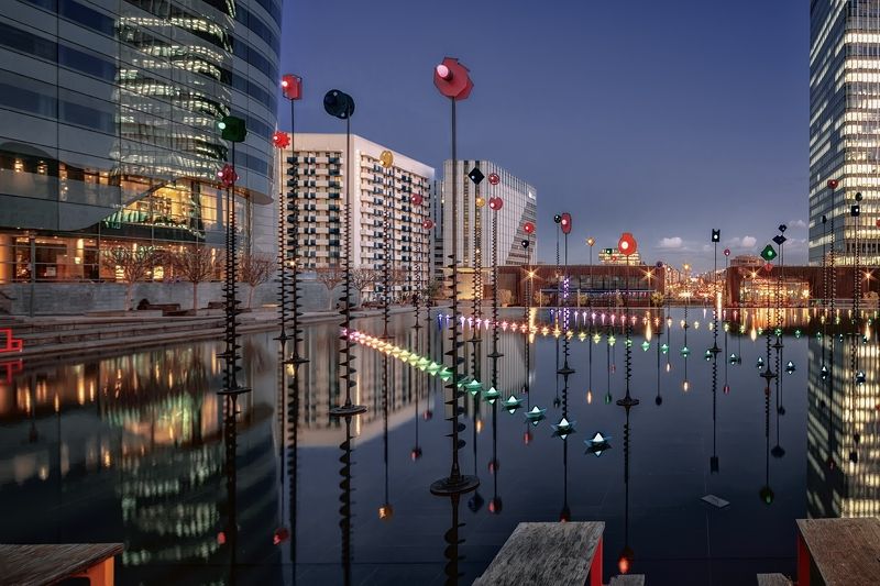 город,архитектура,вечер,бассейн,огни,отражения Вечерние огни.photo preview