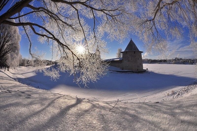 пейзаж, зима, псков, снег, город, собор,иней,солнце,мороз А может быть мне этот день зимний снился........!?photo preview