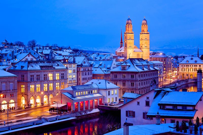 Зимний Цюрих, Швейцарияphoto preview