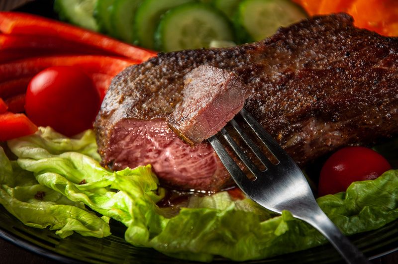 мясо, блюдо, стейк, сервировка, фудфото photo preview