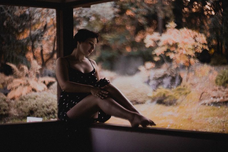 Портрет, осень, гелиос, женский портрет, нежность, японский сад, Москва Полина ... осеньphoto preview