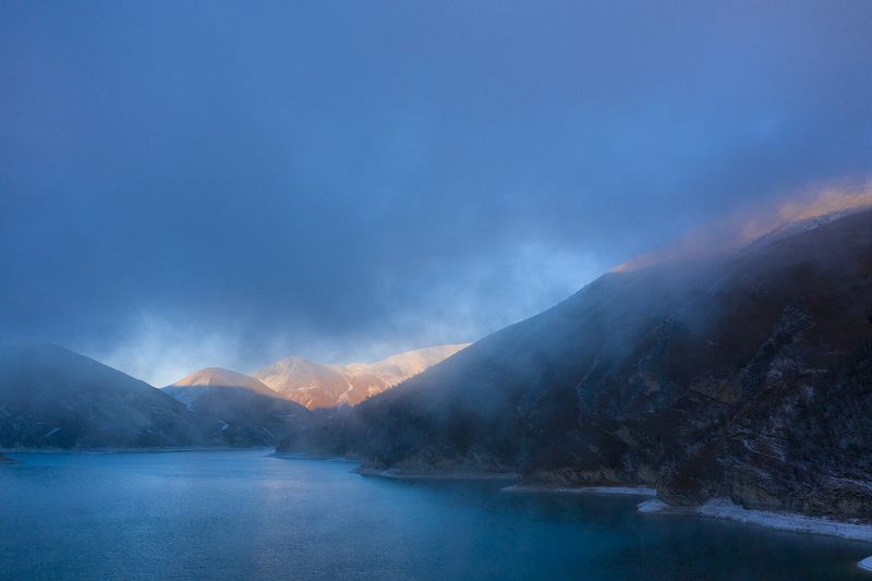 Кавказ, Чечня, Кезеной Ам, Веденский р-н, Дагестан  Закат над Кезеной Ам фото превью