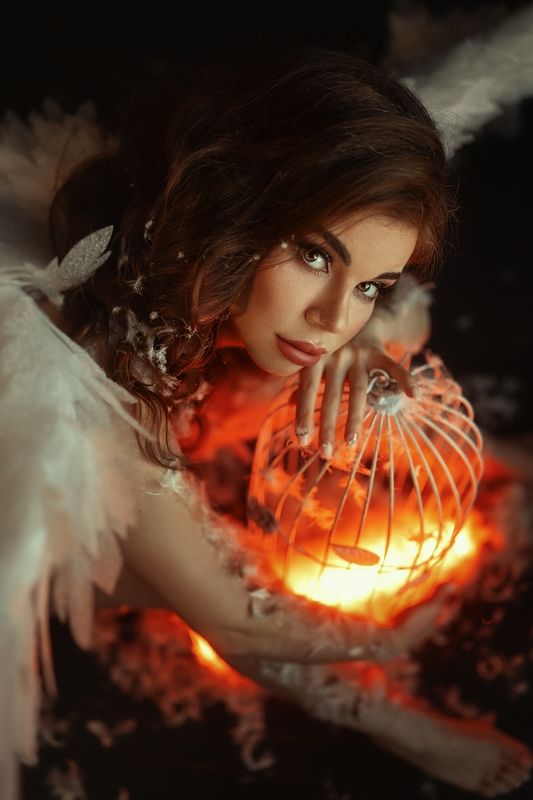 angel fantasy popular art girl nude portrait Ангелphoto preview