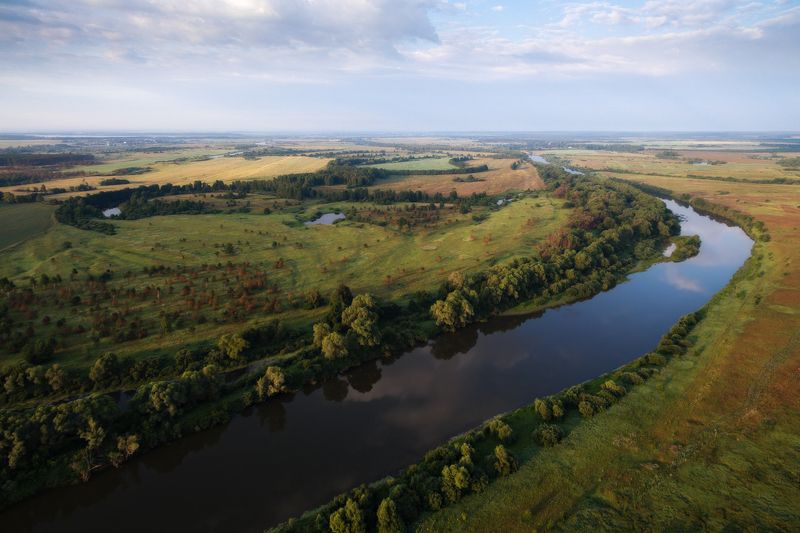 пейзаж, день Течет река...photo preview
