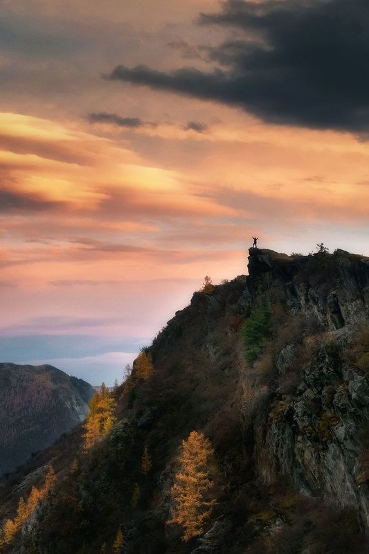 алтай, осень, катуярык, золотая осень, горный алтай, осень на алтае Вечерний Кату-Ярыкphoto preview