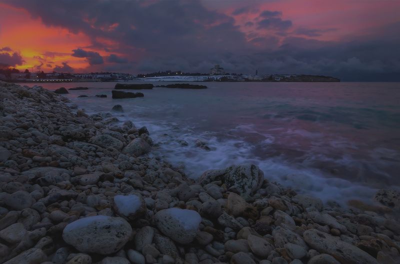 крым, севастополь, зима, crimea, landscape, городской пейзаж, морской пейзаж, херсонес, бухта карантинная Январский закат...photo preview