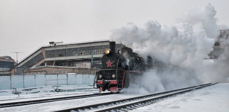 Железная дорога, зил, паровоз, эр 797-41 Слава Труду!!!photo preview