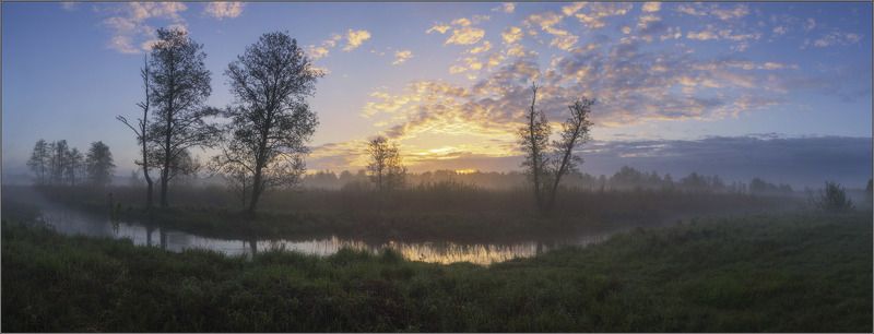 Беларусь, Рассвет, Река, Утро р. Шать утроphoto preview