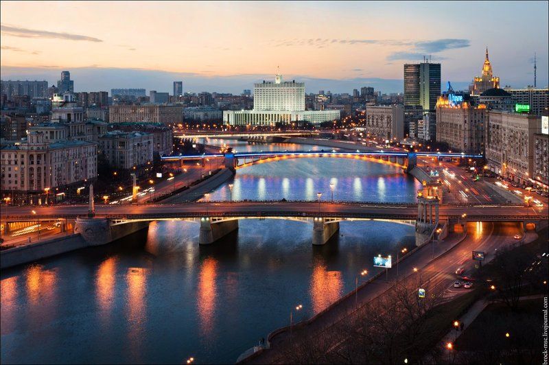 Вечерняя Смоленская набережная.photo preview