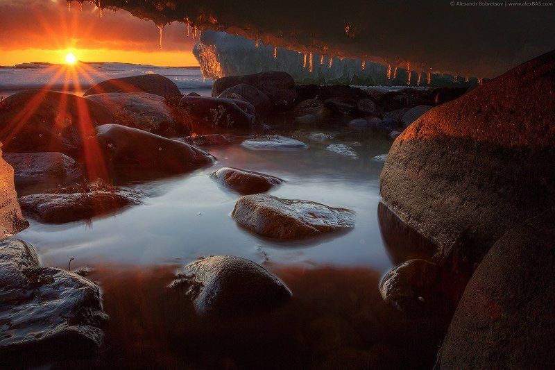 Закат под льдинойphoto preview