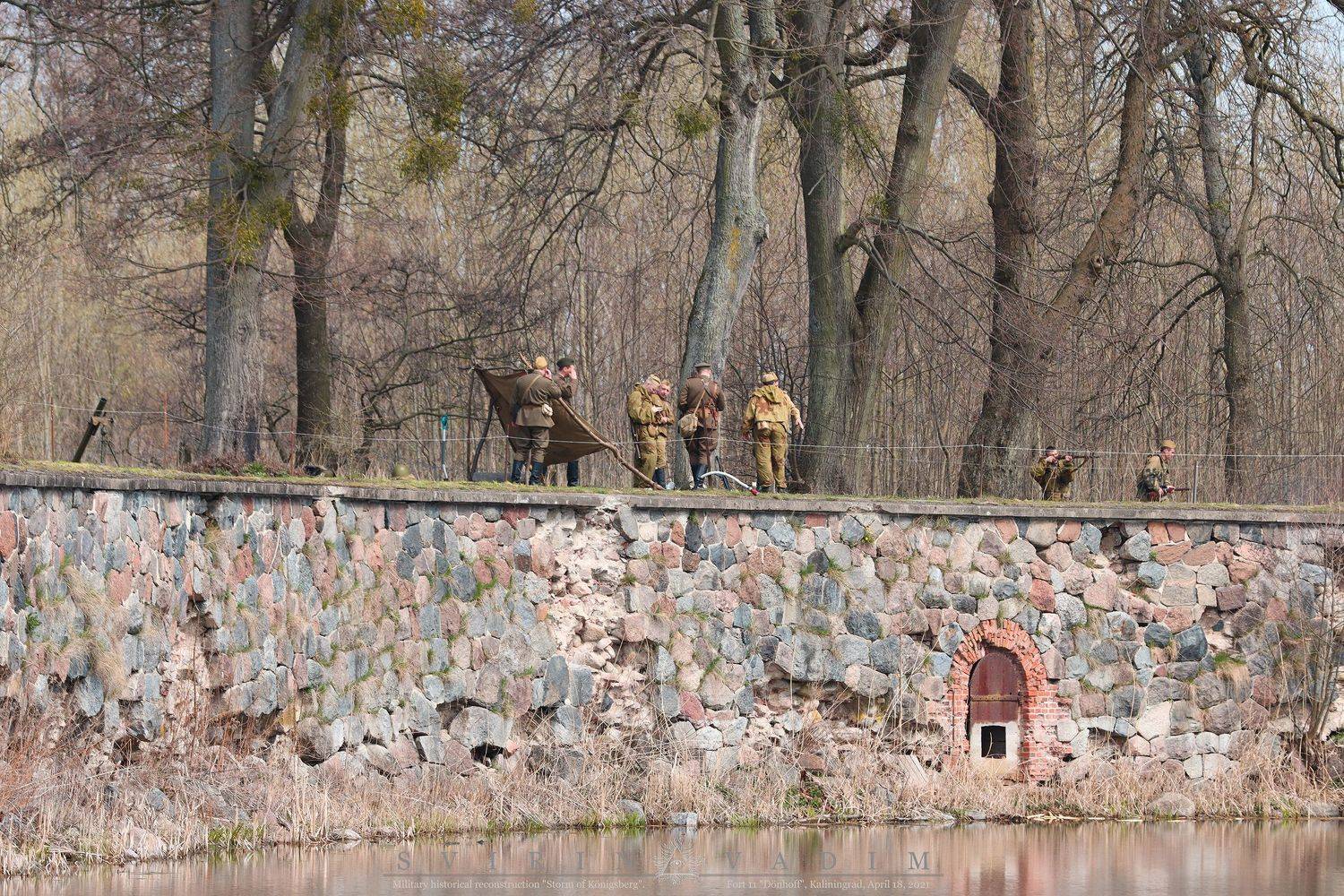 «Репетиция». Автор: Vadim Svirin офицер, 1945, военно-историческая, реконструкция, штурм, кёнигсберг, форт, 11, дёнхофф, россия, калининград, германия, восточная пруссия, 18 апреля, 2021, история, представление, армия, вторая мировая война,одежда, Vadim Svirin