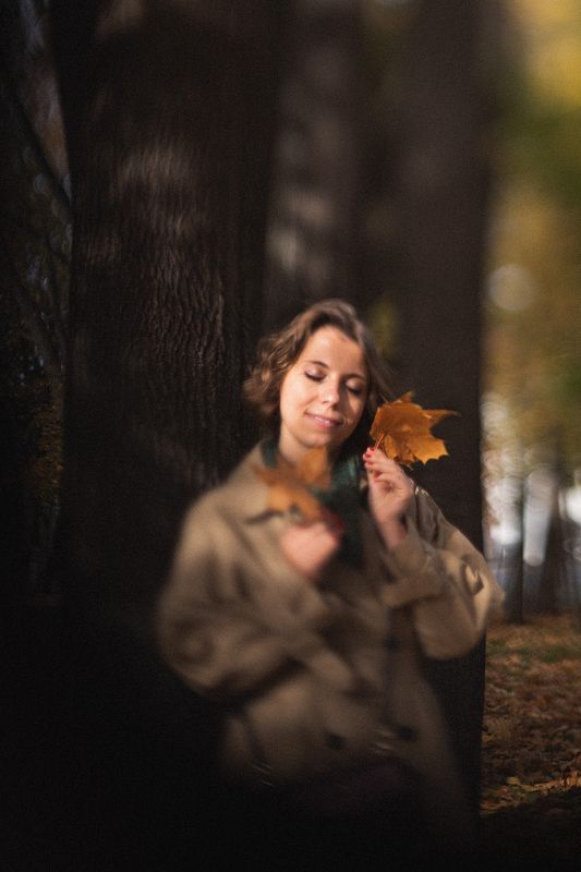 Портрет, осень, гелиос, размытие, free lensing, женский портрет,  Москва Ирина ... осеньphoto preview