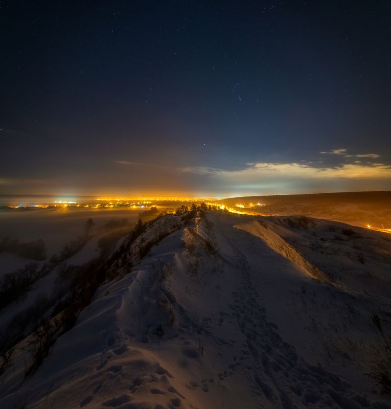 крапивенское городище, ночь, звёзды Крапивенское городищеphoto preview