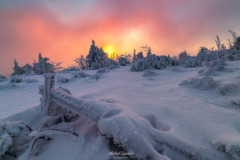 #poland #pentax #benro #lightroom #nikcollection #nature #sunrise #mountains #sky #fog #foggy #morning #pix #specter #brocken Sunrise at Babia Góra 2.photo preview