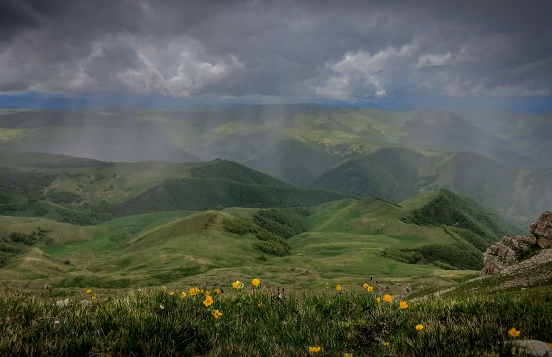 кавказ, дождь, нд, горы, плато бермамыт, лето, бермамыт, caucasus, rain, mountains, bermamyt plateau, summer, северный кавказ нд, северный кавказ А где-то там идут дожди...photo preview