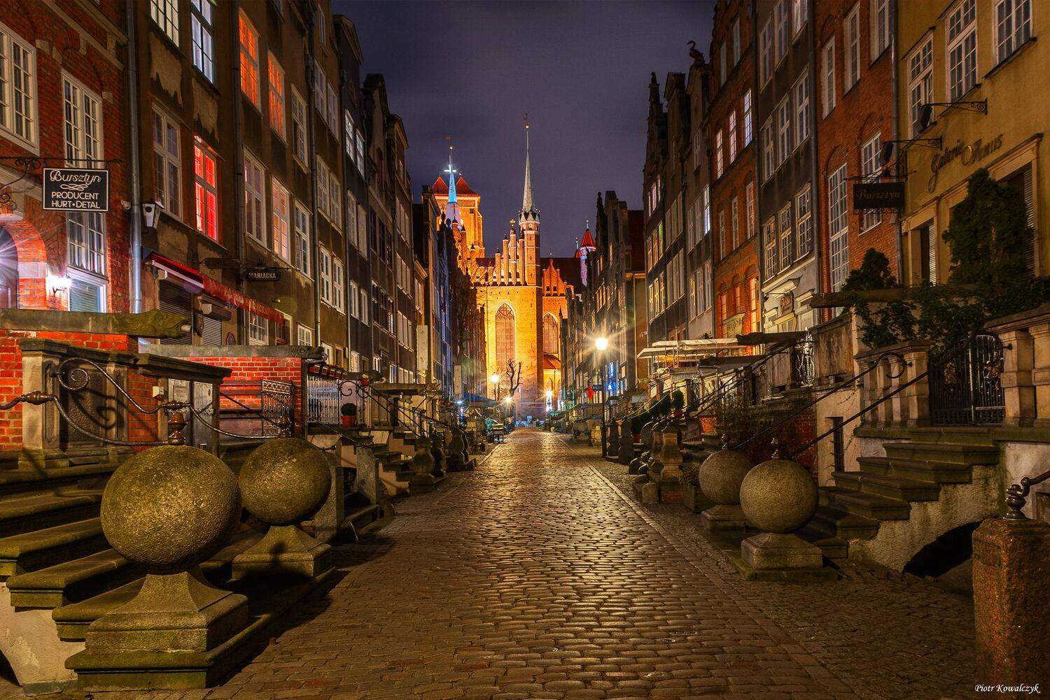ulica Mariacka w Gdańsku. Автор: Kowalczyk Piotr polska. gdańsk, ulica, kościół, Kowalczyk Piotr