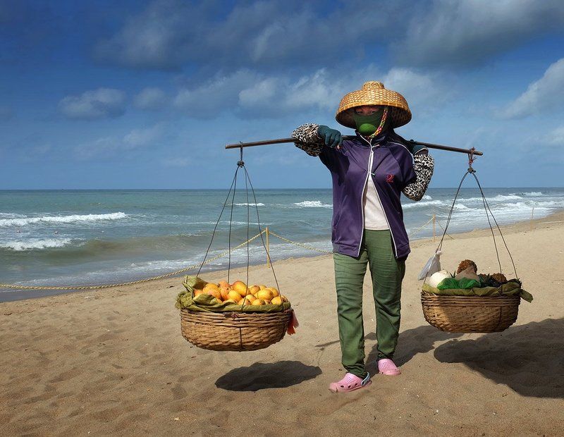 хайнань,продавец фруктов Продавец мангоphoto preview