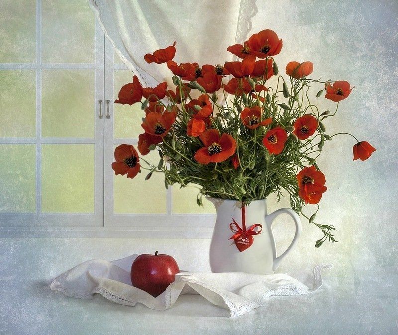 Весна, Май, Маки, Натюрморт, Цветы Красный май...photo preview