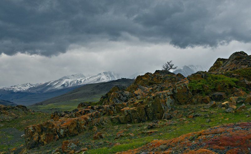 Altai mountains, Mountain pass, Алтай, Горы, Облака, Перевал, Тучи ***photo preview