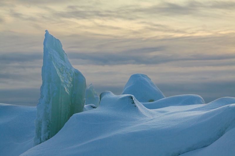 снег, лед, зима, торос, море, вечер, облако По дороге на Северный полюс. ...Финский залив ))photo preview