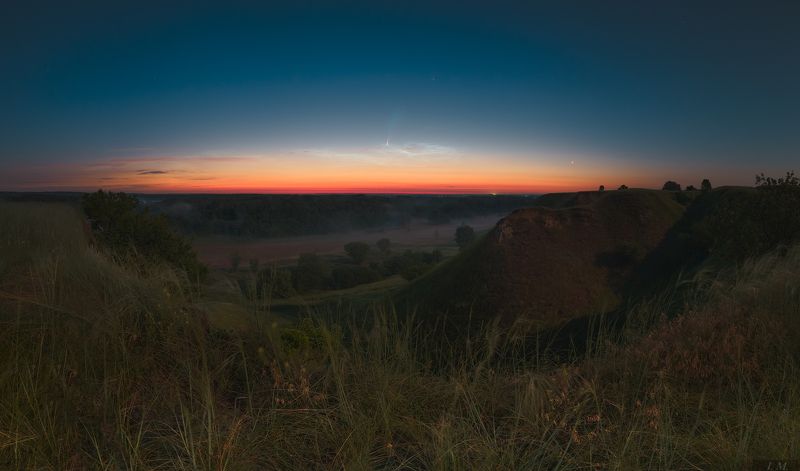 ночь, пейзаж, комета, серебристые облака, звезды, астрономия, астрофотография, ночная съемка, comet, neowise, nightscape, silver clouds, co, astrophotography, astronomy Вспоминая NEOWISE ...photo preview