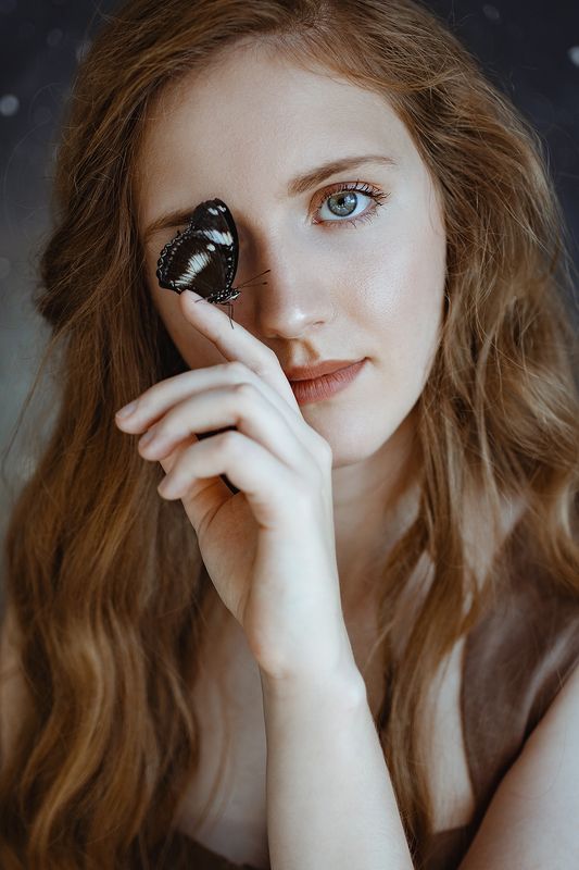 бабочки, портрет, рыжая Евгенияphoto preview