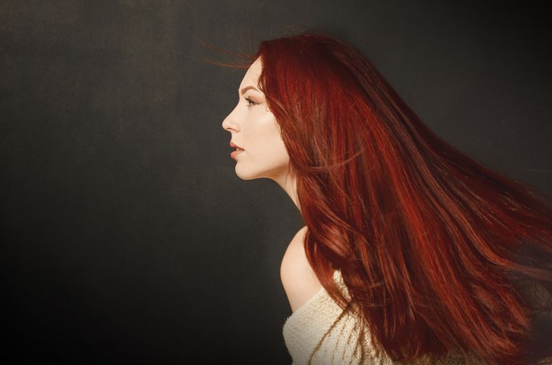 dark, alone, body, lowkey, art, black, redhair, ginger, redhead, wind, margarita Margaritaphoto preview