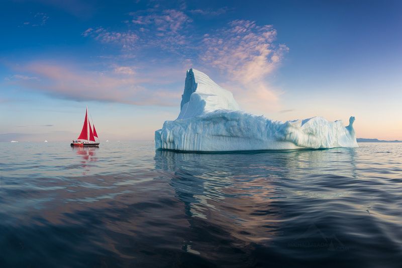 greenland sea iceberg ice water calm sky ... GREENLAND ...photo preview